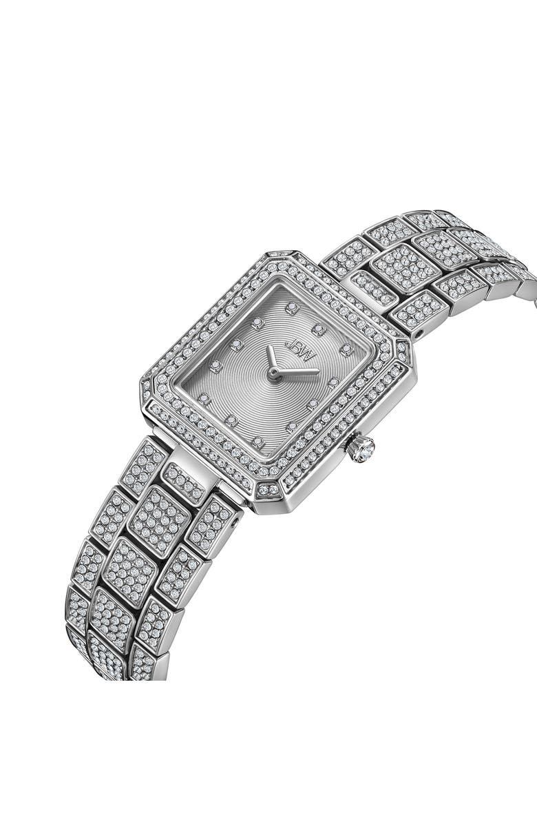 JBW Arc Diamond Bracelet Watch, 23mm, Alternate, color, Silver