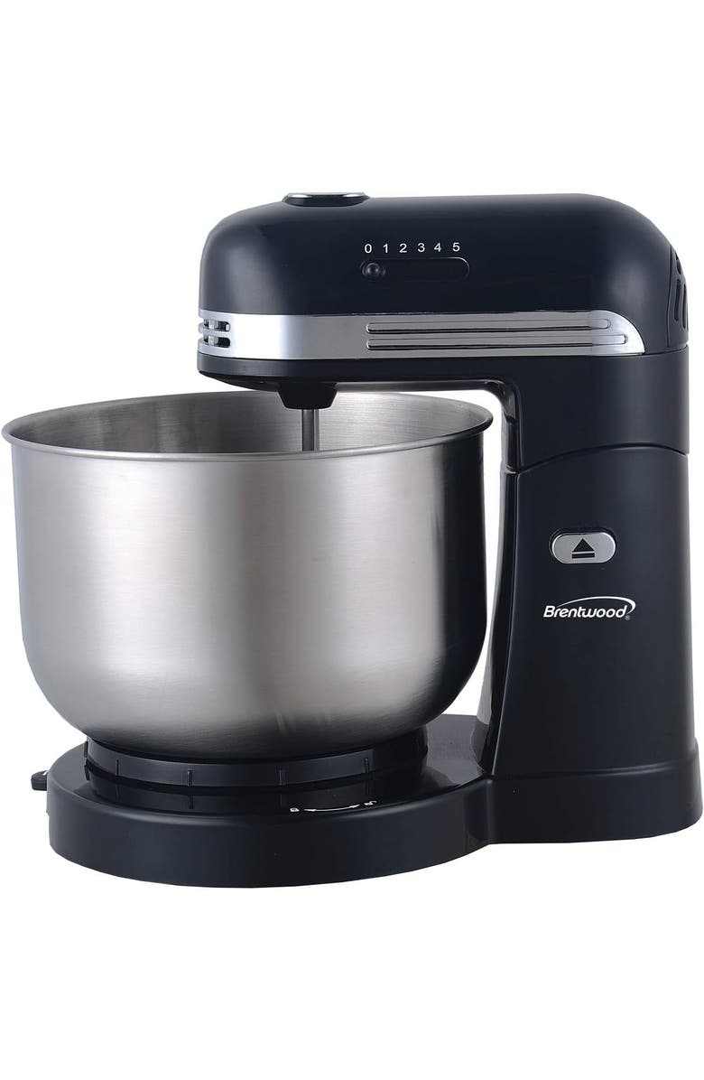 Brentwood 5-Speed Stand Mixer with 3 Quart Stainless Steel Mixing Bow, Alternate, color,
