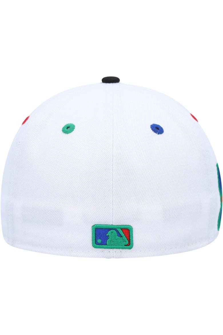 Men's New Era White/Black Colorado Rockies 25th Anniversary Primary Eye 59FIFTY Fitted Hat, Alternate, color, White