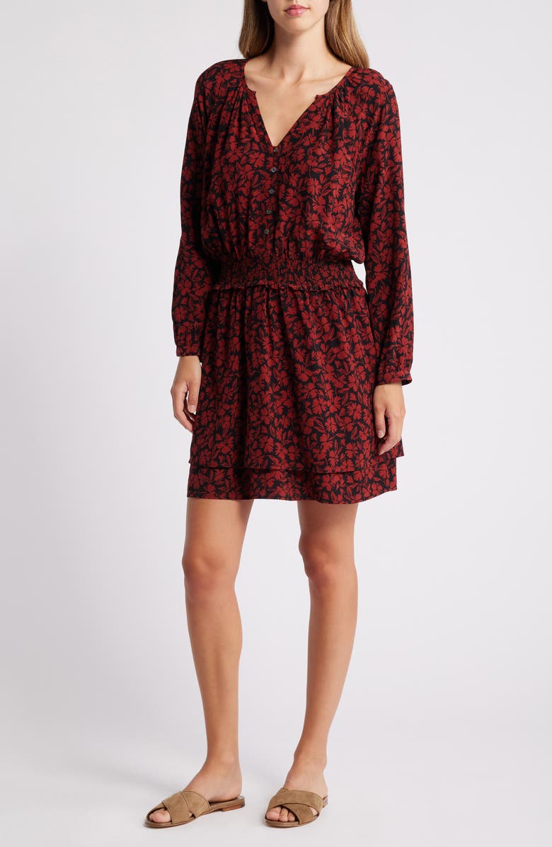 Hatley Mia Smocked Waist Long Sleeve Dress, Main, color, 