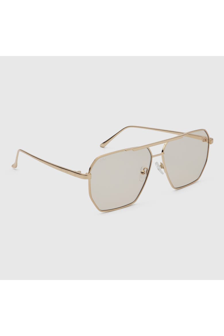 London Metal Sunglasses, Alternate, color, Gold/Nude