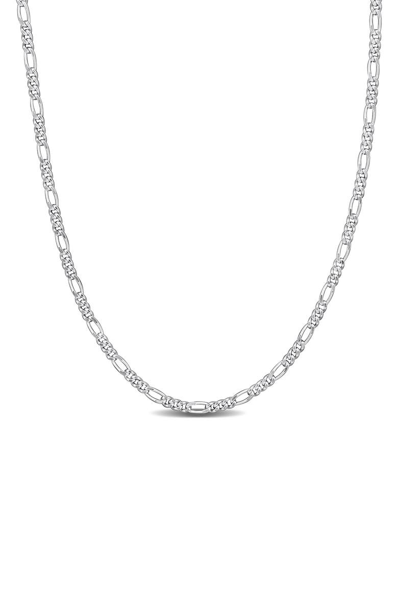 DELMAR Sterling Silver 2.2mm Figaro Chain Necklace, Main, color, 