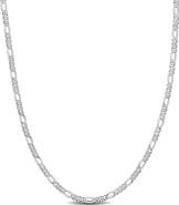 DELMAR Sterling Silver 2.2mm Figaro Chain Necklace