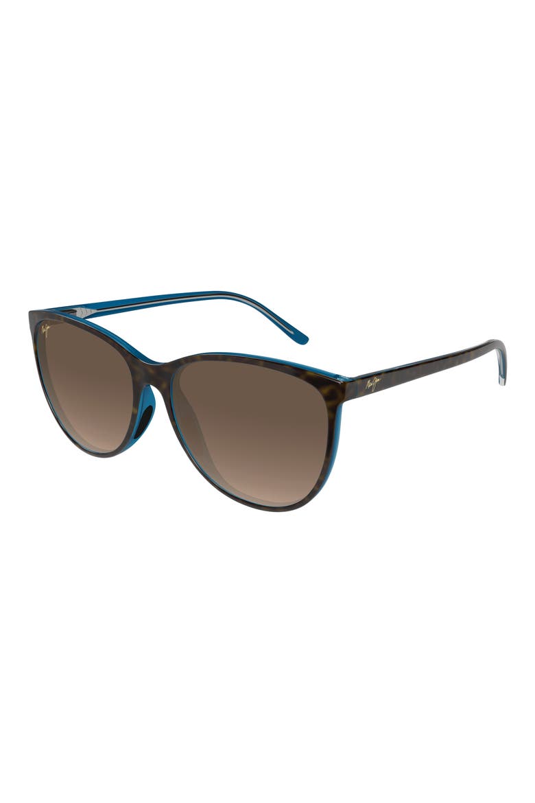 Ocean 57mm PolarizedPlus2® Cat Eye Sunglasses, Alternate, color, BROWN