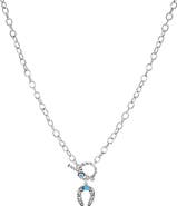 SAMUEL B. Sleeping Beauty Turquoise Horseshoe Pendant Necklace