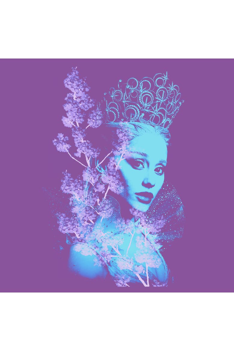 Girls' Glinda Double Exposure Portrait Short Sleeve Graphic T-Shirt, Alternate, color, Purple Berry