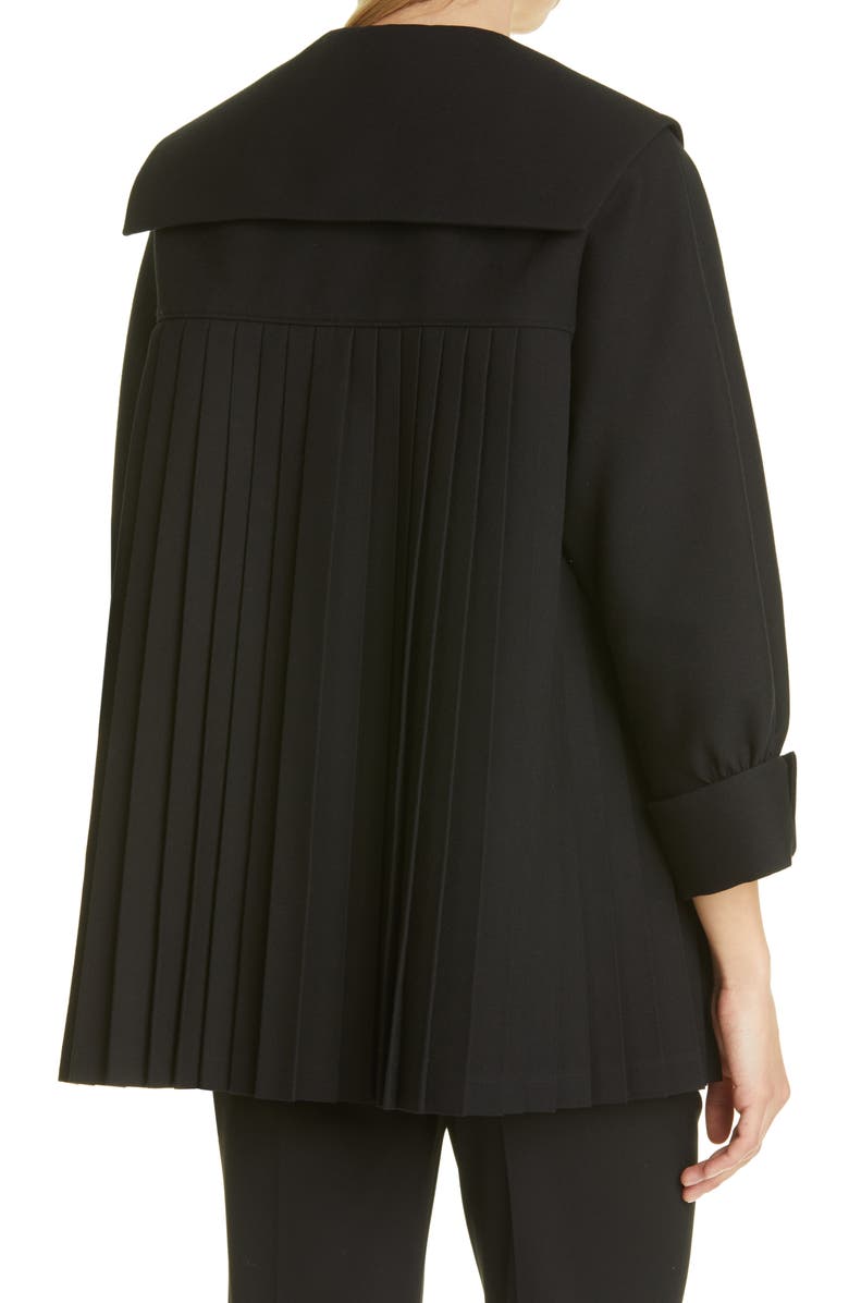 Tao Comme des Garçons Tricot Comme des Garçons Sailor Collar Wool Blend Pleated Jacket, Alternate, color,