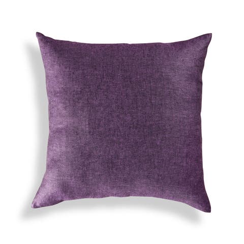 Linen Throw Pillow Cover with Invisible Zipper, 20 x 20 Inches - Montauk
