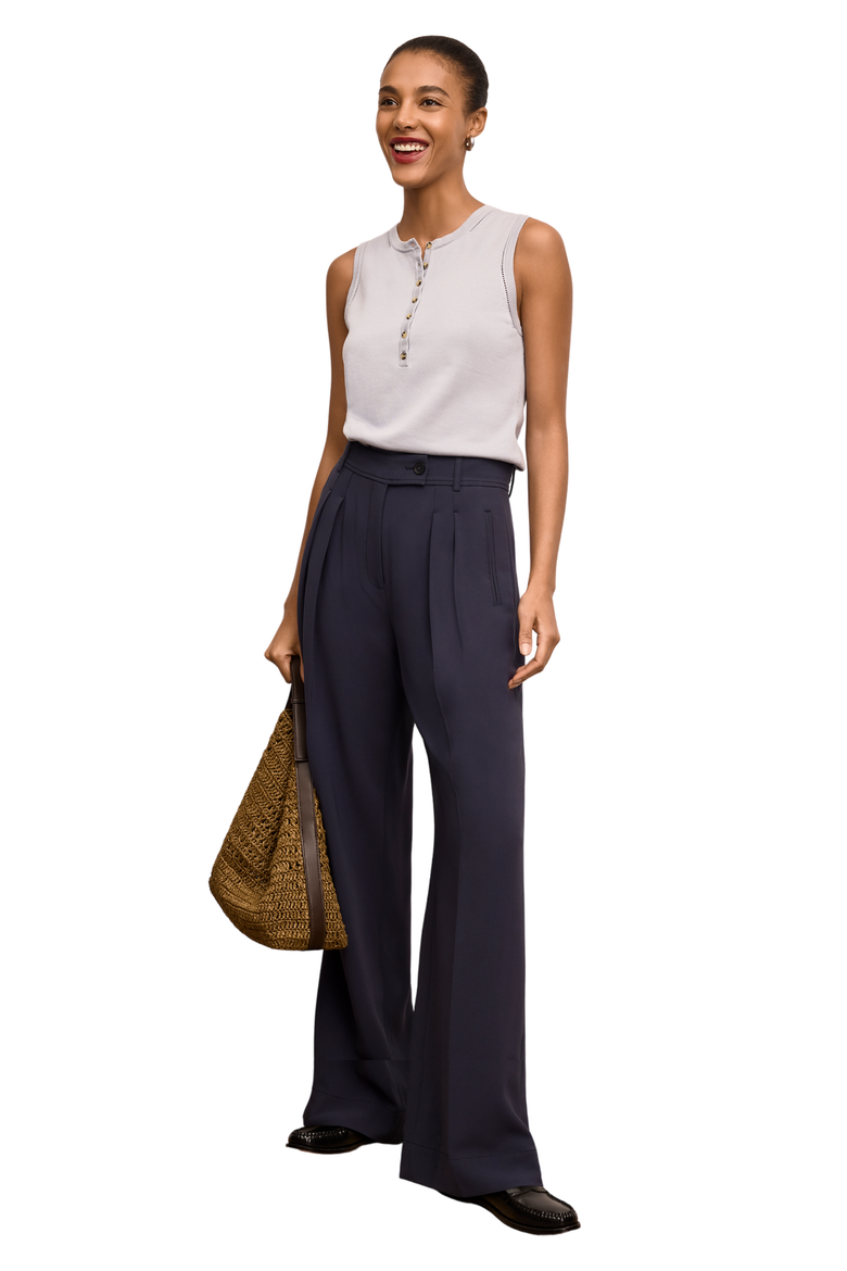 Crimmins Pointelle Tank, Main, color, Powder Blue