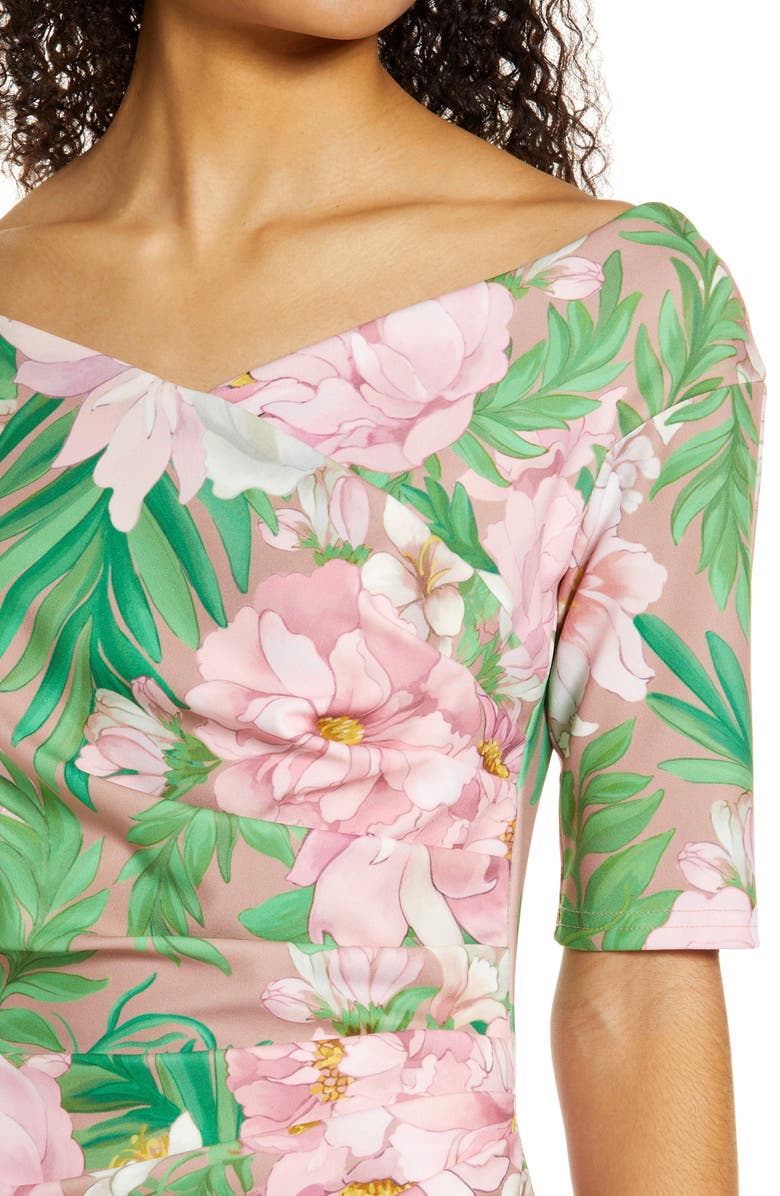 Tadashi Shoji Floral Sheath Dress, Alternate, color, 