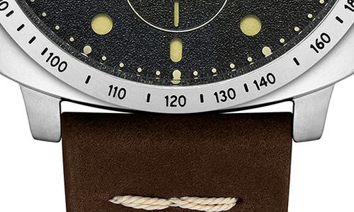 Spinnaker Hull Chronograph Leather Strap Watch, 42mm In Green