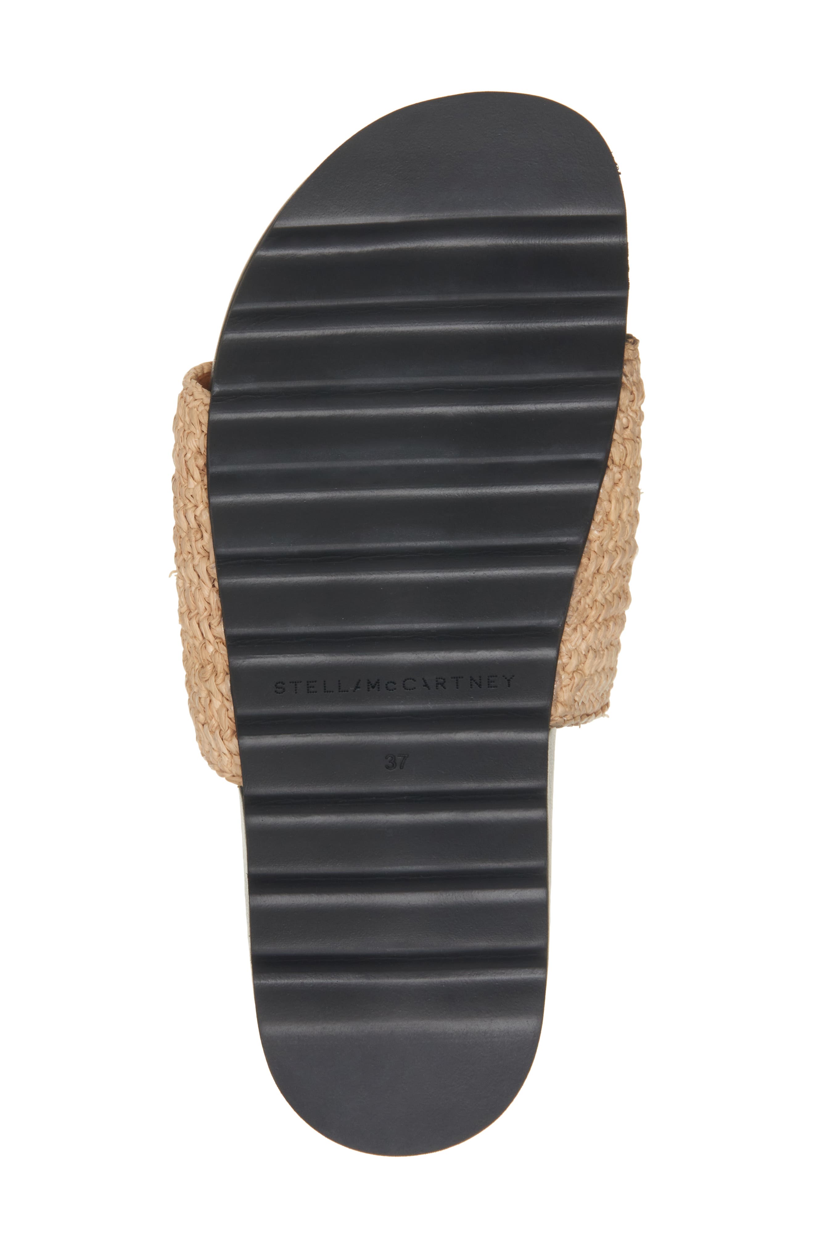 Elysa Raffia Slide Sandal, Alternate, color, NATURAL/ BLACK