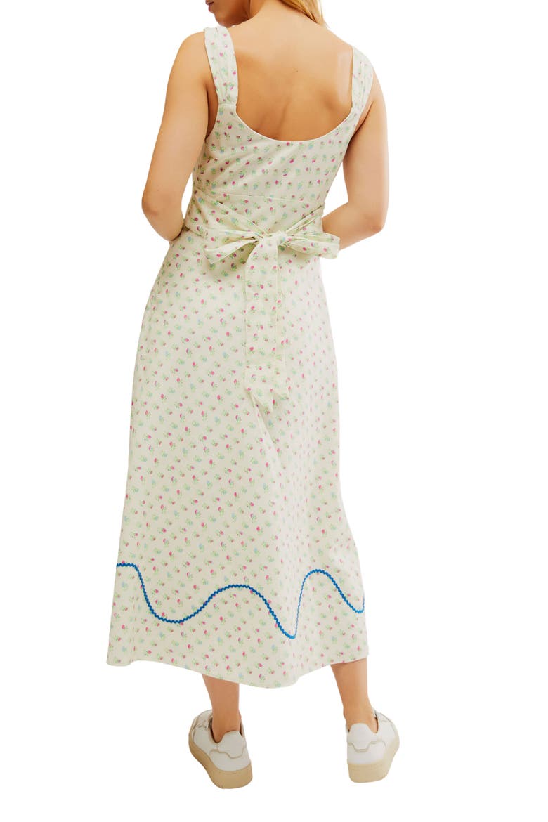 Sweethearts Tie Back Sleeveless Maxi Dress, Alternate, color, IVORY COMBO