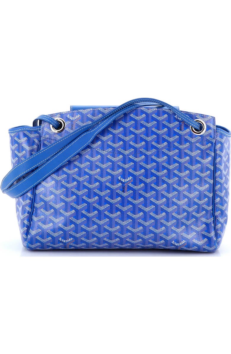 Pre-Owned Goyard Rouette Bag Coated Canvas PM, Main, color, Blue