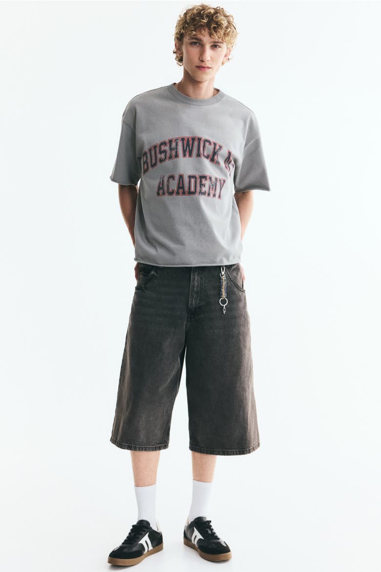 Oversized Fit Boxy-style T-shirt, Alternate, color, Gray/Bushwick NY