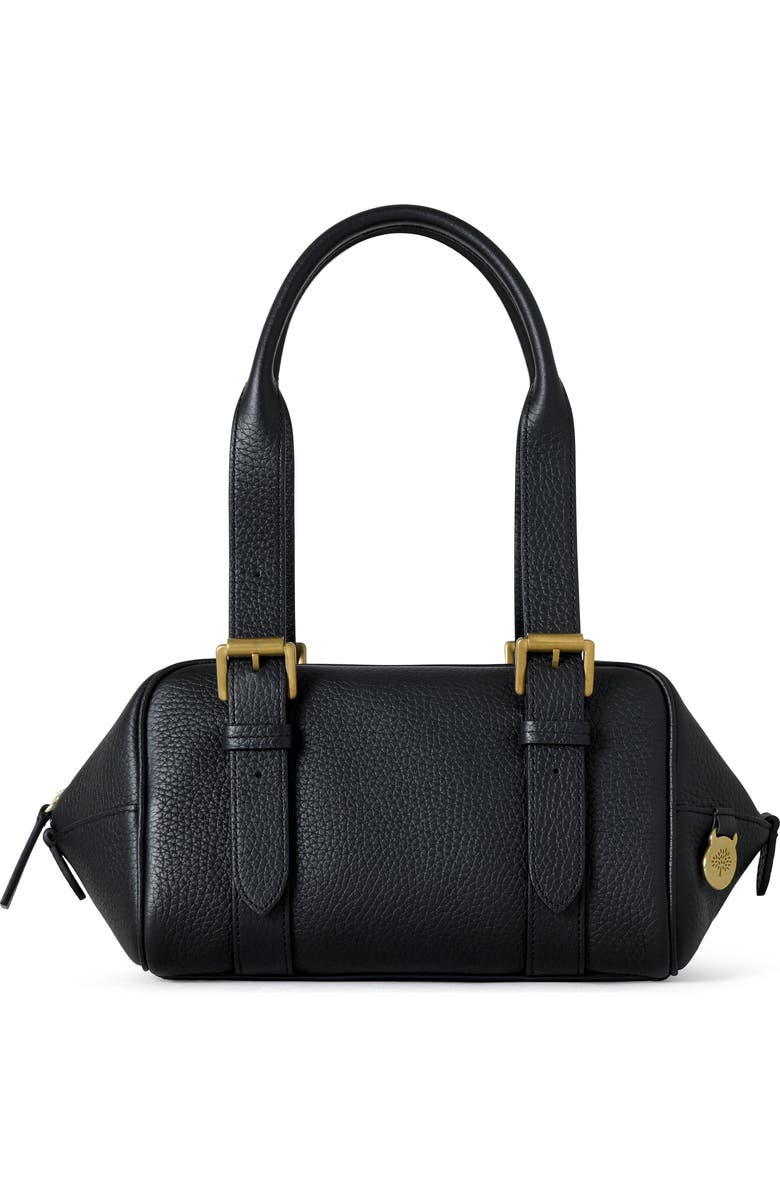 Mulberry Small Boston Heavy Grain Top Handle Bag, Alternate, color, Black