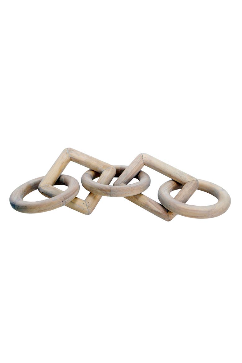 Different Shapes Chain Links Decor, Main, color, Brown