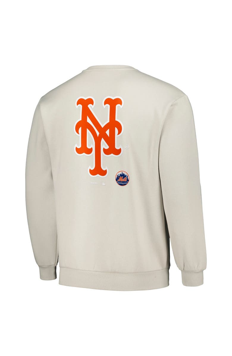 PLEASURES Men's PLEASURES Gray New York Mets Ballpark Pullover Sweatshirt, Alternate, color, 