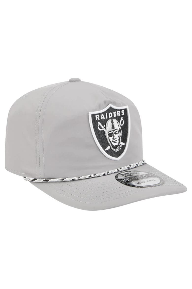 Men's New Era Silver Las Vegas Raiders Rope 19TWENTY Hat, Alternate, color, Silver