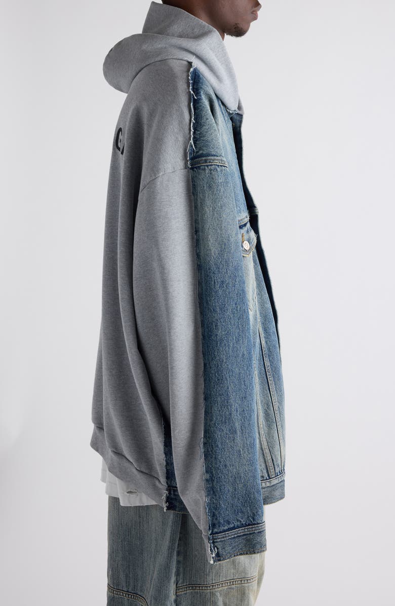 Balenciaga Hybrid Logo Jacket, Alternate, color, 4245 Sun Bleached Blue