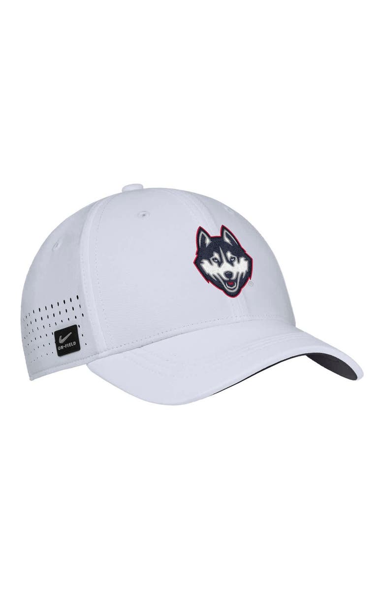 Nike Men's Nike White UConn Huskies 2025 On-Field Performance Flex Hat, Main, color, White