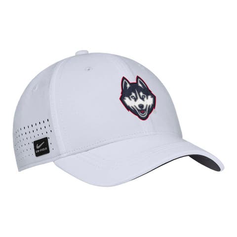 Men's Nike White UConn Huskies 2025 On-Field Performance Flex Hat