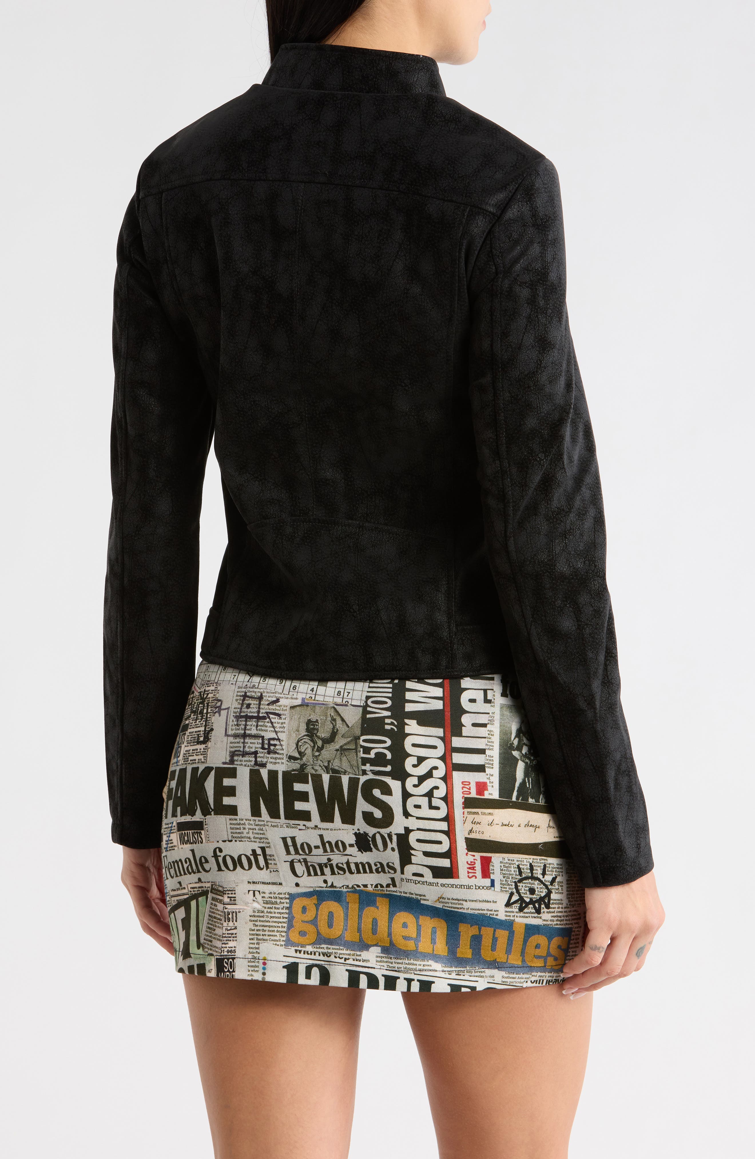 Faux Leather Biker Jacket - image 2