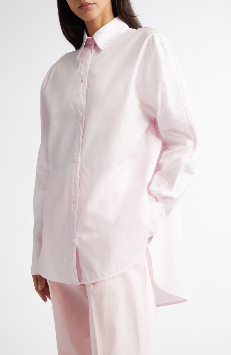 TOTEME Wide Sleeve Cotton Poplin Button-Up Shirt, Alternate, color, Blossom