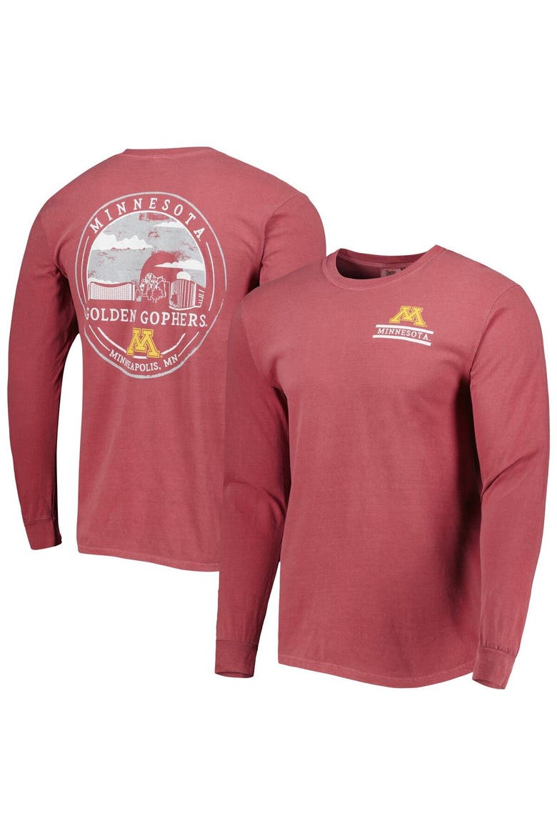Men's Maroon Minnesota Golden Gophers Circle Campus Scene Long Sleeve T-Shirt, Main, color, Maroon