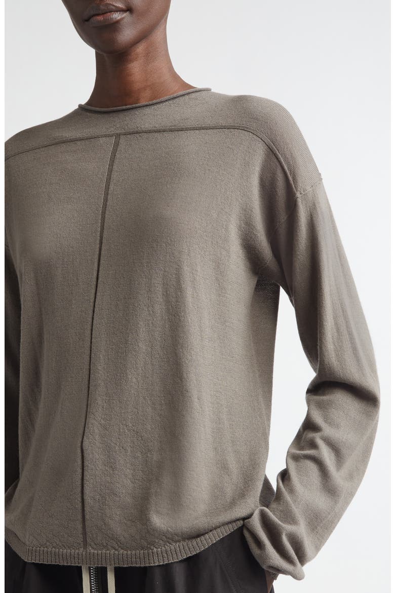 Virgin Wool Crewneck Sweater, Alternate, color, DUST