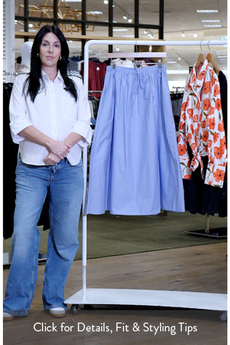 Flared Cotton Maxi Skirt video