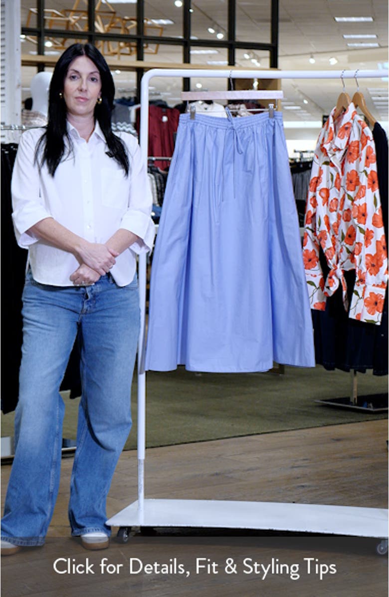 Flared Cotton Maxi Skirt, sales video thumbnail