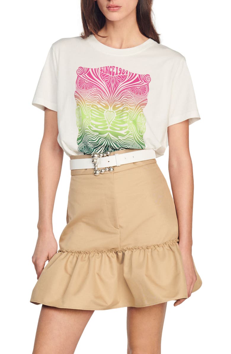 SANDRO Graphic Tee, Main, color,