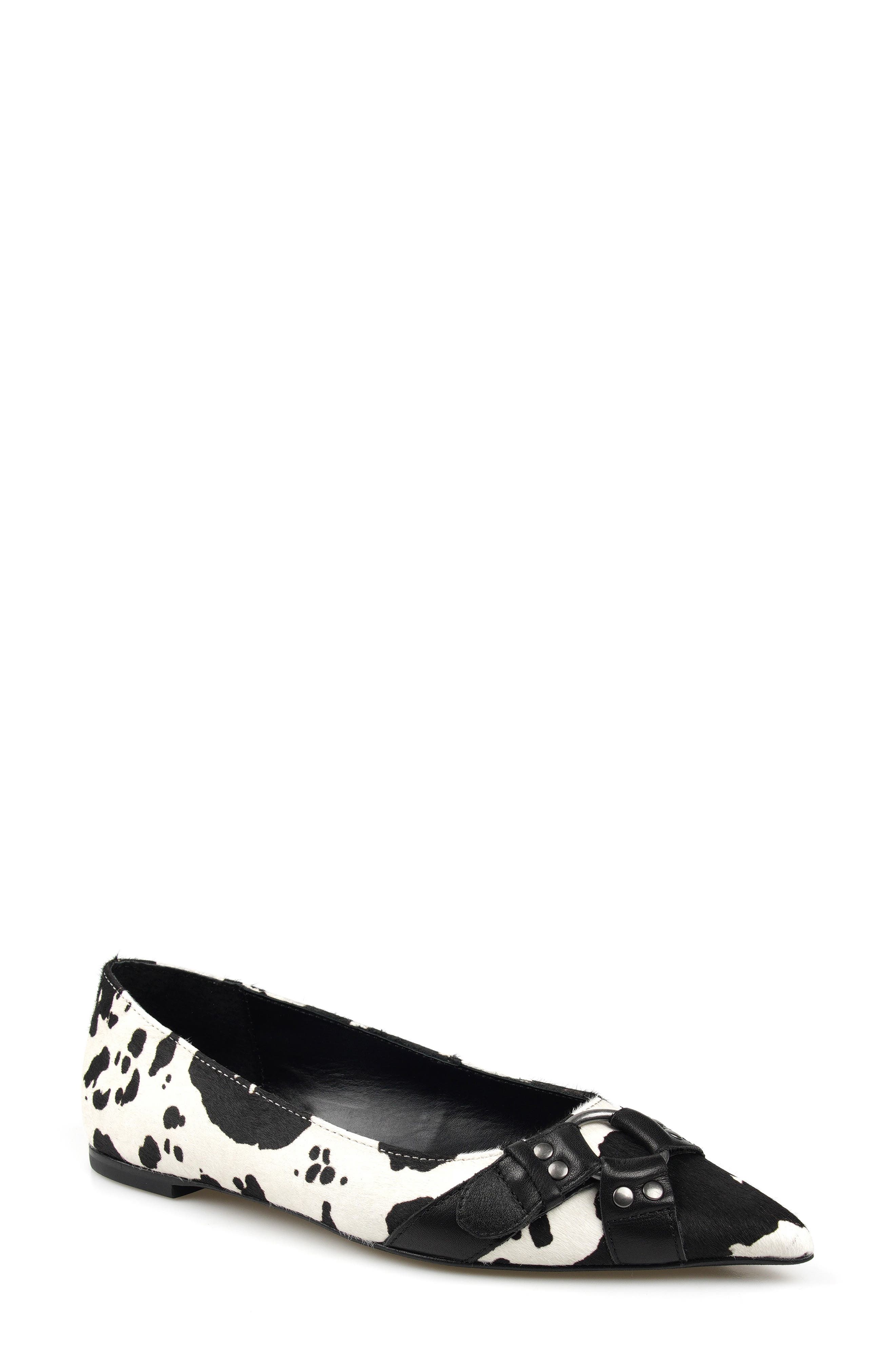BLACK WHITE CALF HAIR