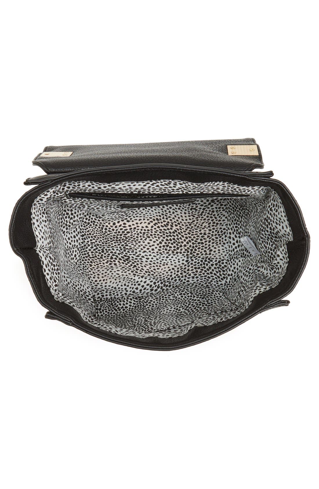 'Kimmi' Top Handle Satchel, Alternate, color, BLACK