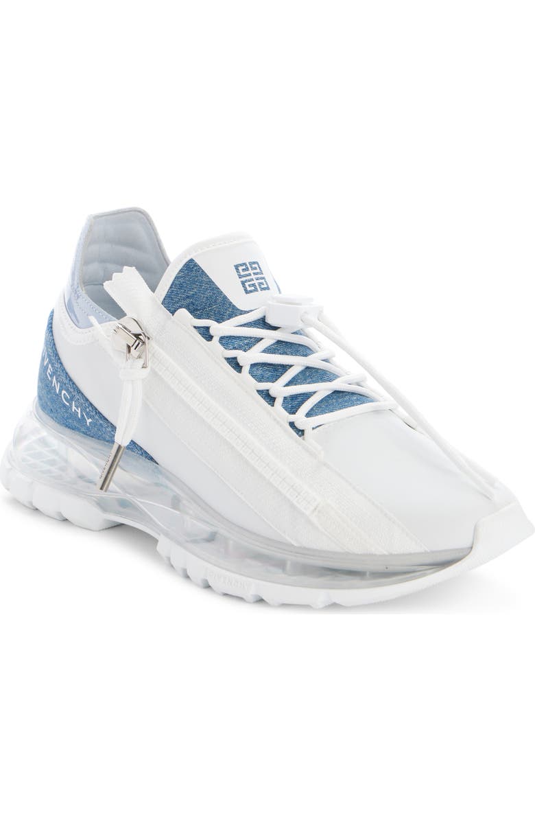 Givenchy Spectre Denim Accent Zip Runner Sneaker, Main, color, Denim Blue/ White
