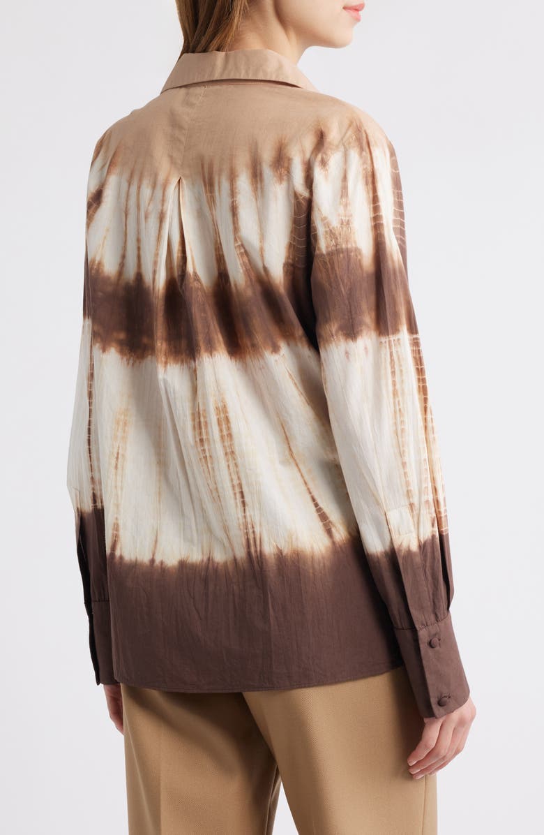 KOBI HALPERIN Print Cotton Button-Up Shirt, Alternate, color, Coffee Multi