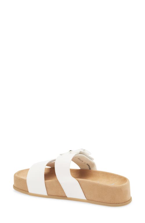 Paul Green Aloha Slide Sandal In White Future Nappa