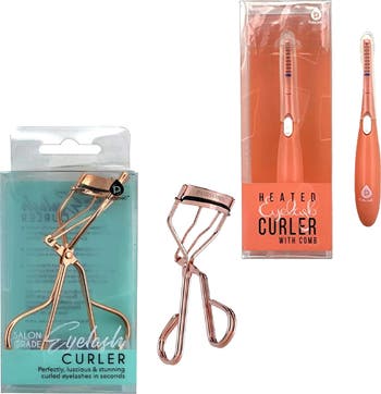 Salon Grade Eyelash Curler & Heated Eyelash Curler With Comb Bundle