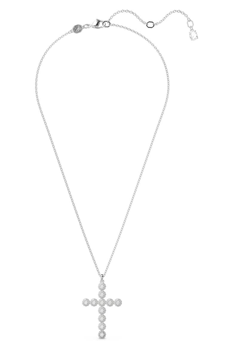 Insigne Cross Pendant Necklace, Alternate, color, SILVER