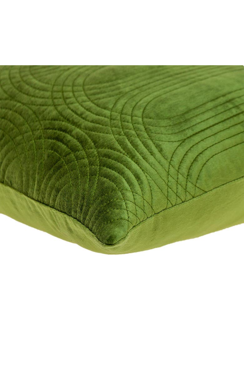 PARKLAND COLLECTION Iphis Topstitched Throw Pillow, Alternate, color, Olive