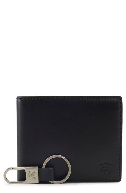 Leather Wallet & Keyring Gift Set