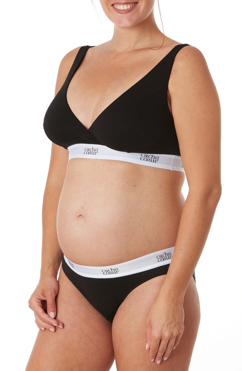 Cache Coeur Life Maternity Briefs, Alternate, color, Black