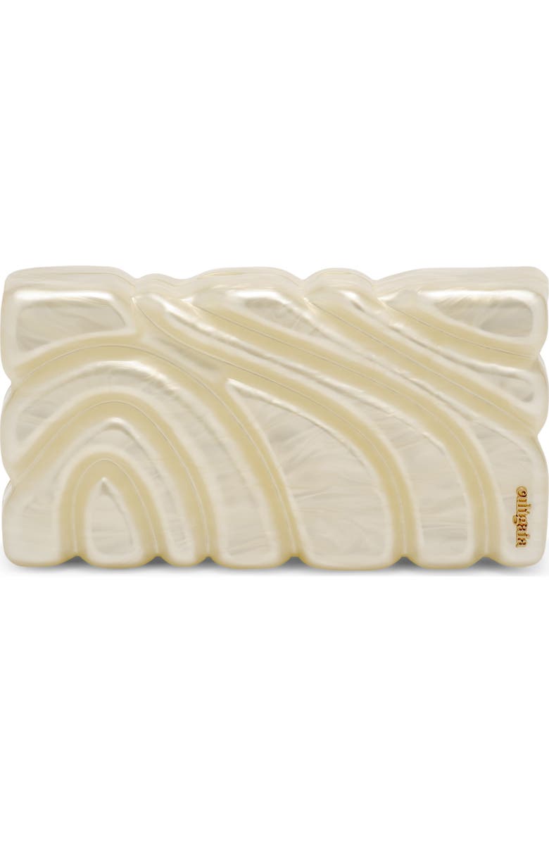 Cult Gaia Aura Box Clutch, Main, color, Ivory