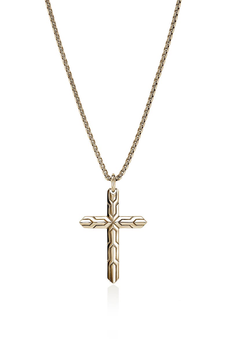 Icon 14k Gold Cross Pendant, Main, color, GOLD