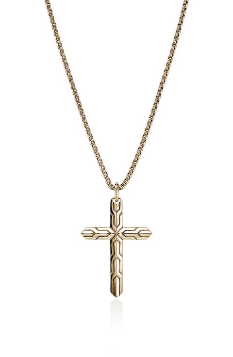 Icon 14k Gold Cross Pendant