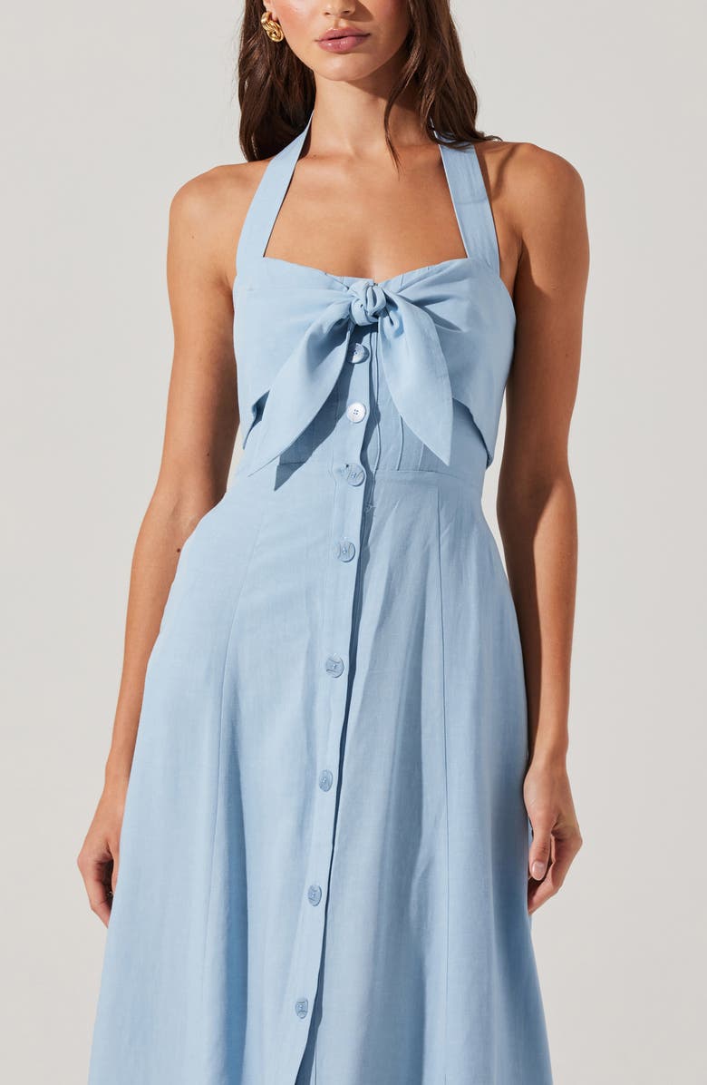 ASTR the Label Katherine Halter Neck Dress, Alternate, color, Blue