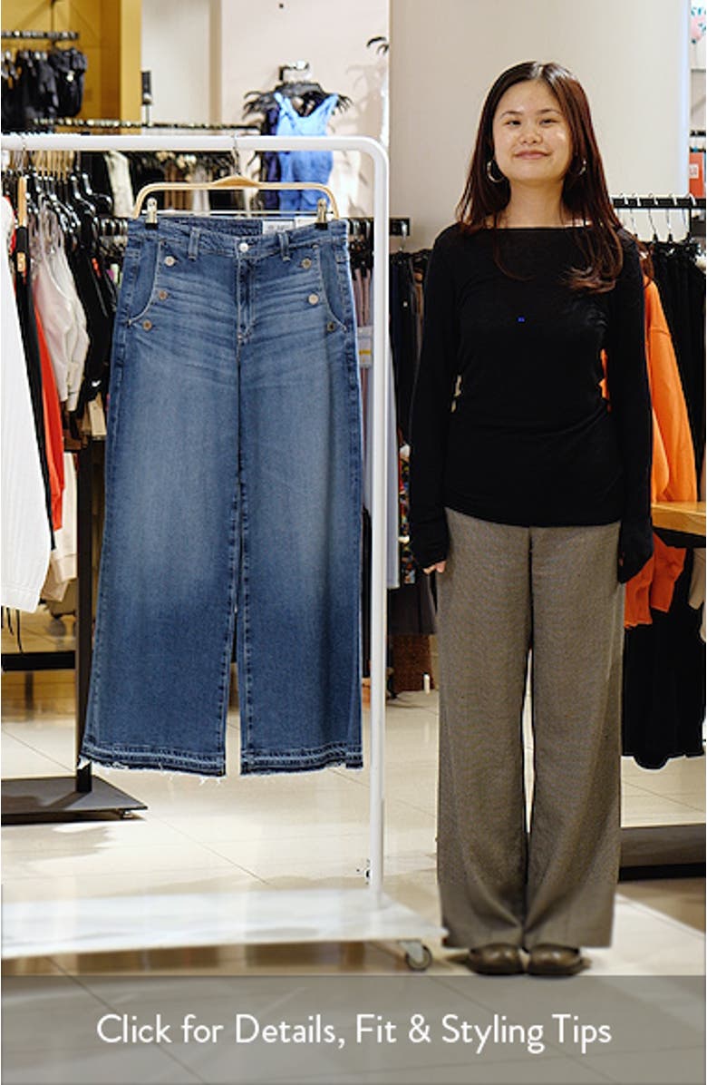 Dania Raw Hem Palazzo Wide Leg Jeans, sales video thumbnail