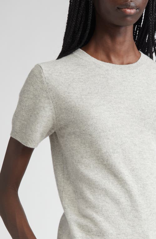 Vince Short Sleeve Wool & Cashmere Sweater In White