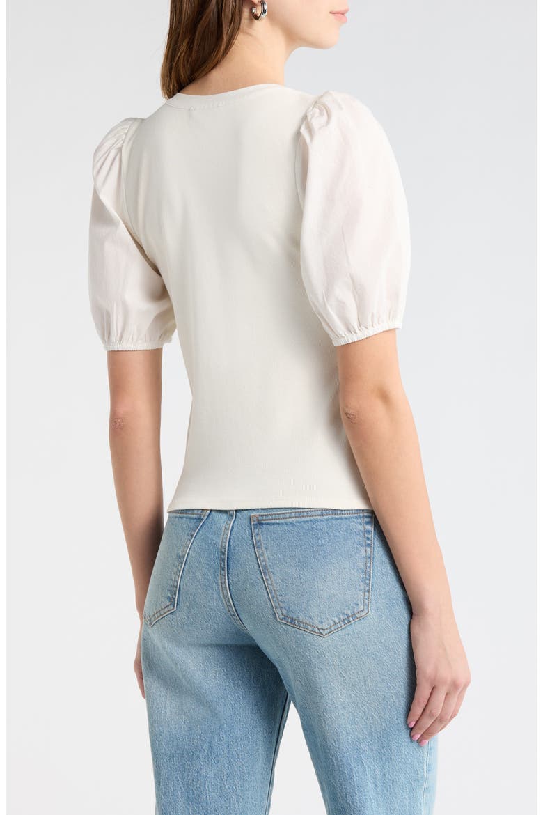 Brandy Puff Sleeve Shirt, Alternate, color, WHITE